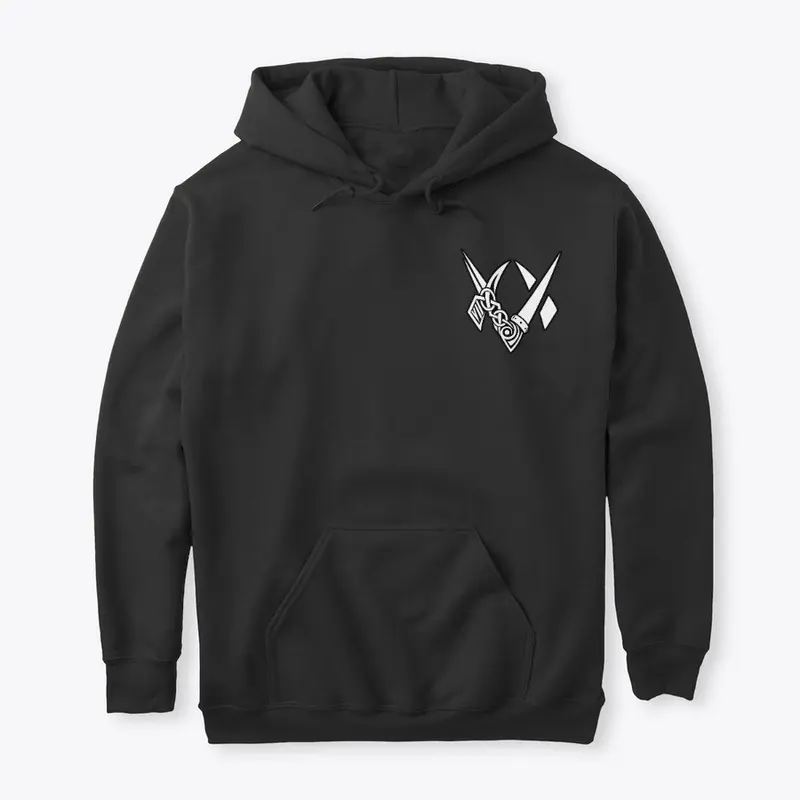 Valhalla White Logo Hoodie